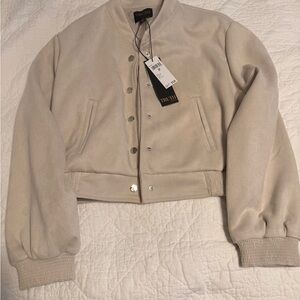 Truth Women's Beige Bomber Jacket